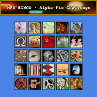 An MFU fic bingo card with all the letters filled in.