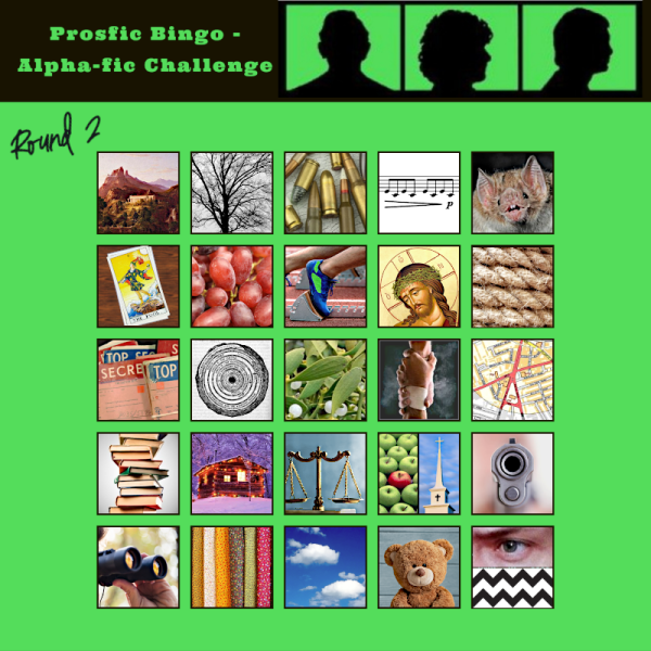 A Prosfic bingo card with all of the letters filled in.